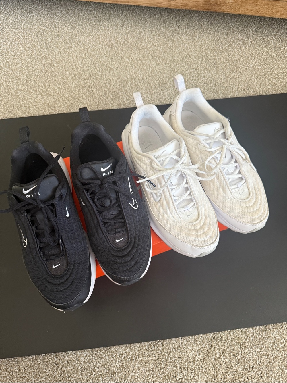 2 pairs Women’s Nike Black & White Air Max size 19